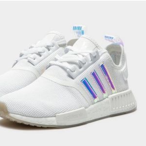 Adidas "Season of Shine" White Iridescent Sneakers 10.5